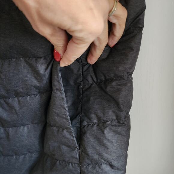 POLHAM Air Plus Down Puffer Vest Men's Large Snap Front Charcoal Gray Packable - Picture 5 of 8